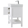 Trafalgar Freestanding Vanity Unit - 610mm White with Chrome Handles