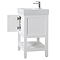 Trafalgar Freestanding Vanity Unit - 610mm White with Chrome Handles