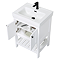 Trafalgar Freestanding Vanity Unit - 610mm White with Matt Black Handles