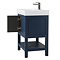 Trafalgar Freestanding Vanity Unit - 810mm Blue with Antique Brass Handles