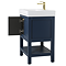 Trafalgar Freestanding Vanity Unit - 810mm Blue with Brushed Brass Handles