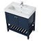 Trafalgar Freestanding Vanity Unit - 810mm Blue with Chrome Handles