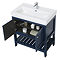 Trafalgar Freestanding Vanity Unit - 810mm Blue with Chrome Handles