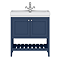 Trafalgar Freestanding Vanity Unit - 810mm Blue with Chrome Handles