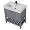 Trafalgar Freestanding Vanity Unit - 810mm Grey with Antique Brass Handles