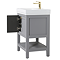 Trafalgar Freestanding Vanity Unit - 810mm Grey with Brushed Brass Handles - 1 Tap Hole