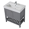 Trafalgar Freestanding Vanity Unit - 810mm Grey with Chrome Handles