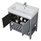 Trafalgar Freestanding Vanity Unit - 810mm Grey with Chrome Handles