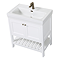 Trafalgar Freestanding Vanity Unit - 810mm White with Antique Brass Handles