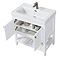 Trafalgar Freestanding Vanity Unit - 810mm White with Antique Brass Handles