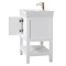 Trafalgar Freestanding Vanity Unit - 810mm White with Brushed Brass Handles