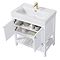 Trafalgar Freestanding Vanity Unit - 810mm White with Brushed Brass Handles