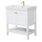Trafalgar Freestanding Vanity Unit - 810mm White with Brushed Brass Handles