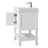 Trafalgar Freestanding Vanity Unit - 810mm White with Chrome Handles