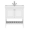 Trafalgar Freestanding Vanity Unit - 810mm White with Chrome Handles