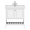 Trafalgar Freestanding Vanity Unit - 810mm White with Chrome Handles