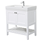 Trafalgar Freestanding Vanity Unit - 810mm White with Chrome Handles