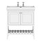 Trafalgar Freestanding Vanity Unit - 810mm White with Chrome Handles
