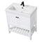 Trafalgar Freestanding Vanity Unit - 810mm White with Matt Black Handles