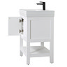 Trafalgar Freestanding Vanity Unit - 810mm White with Matt Black Handles