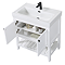 Trafalgar Freestanding Vanity Unit - 810mm White with Matt Black Handles