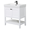 Trafalgar Freestanding Vanity Unit - 810mm White with Matt Black Handles