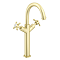 Trafalgar French Crosshead Tall Basin Mixer Tap Brushed Brass