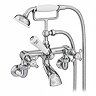 Trafalgar French Crosshead Wall Mounted Bath Shower Mixer & Shower Kit Chrome