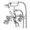 Trafalgar French Crosshead Wall Mounted Bath Shower Mixer & Shower Kit Chrome