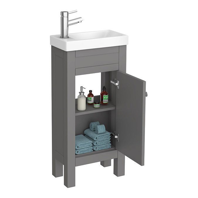 Trafalgar Grey Cloakroom Suite In Bathroom Large Image