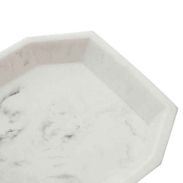 Trafalgar Grey Marble Effect Polyresin Bathroom Accessories Tray  Profile Large Image