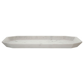 Trafalgar Grey Marble Effect Polyresin Bathroom Accessories Tray Large Image