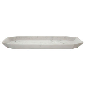 Trafalgar Grey Marble Effect Polyresin Bathroom Accessories Tray Large Image