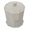 Trafalgar Grey Marble Effect Polyresin Cotton Jar with Lid  Profile Large Image