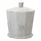 Trafalgar Grey Marble Effect Polyresin Cotton Jar with Lid Large Image