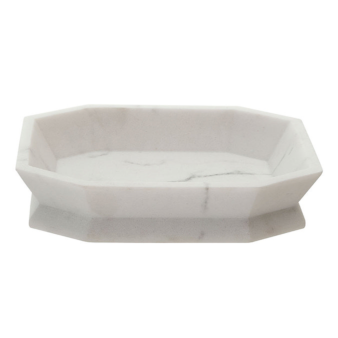 Trafalgar Grey Marble Effect Polyresin Soap Dish  Profile Large Image