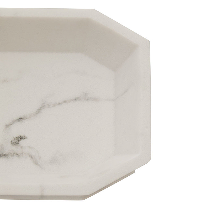 Trafalgar Grey Marble Effect Polyresin Soap Dish  Feature Large Image