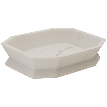 Trafalgar Grey Marble Effect Polyresin Soap Dish  Profile Large Image