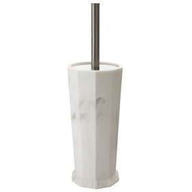 Trafalgar Grey Marble Effect Polyresin Toilet Brush Holder Large Image