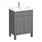 Trafalgar Grey Sink Vanity Unit + Toilet Package  Profile Large Image