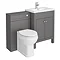 Trafalgar Grey Sink Vanity Unit + Toilet Package  Newest Large Image