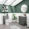 Trafalgar Grey Sink Vanity Unit + Toilet Package Large Image