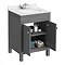 Trafalgar Grey Vanity Unit with White Marble Basin Top + Toilet Unit Pack Profile Large Image
