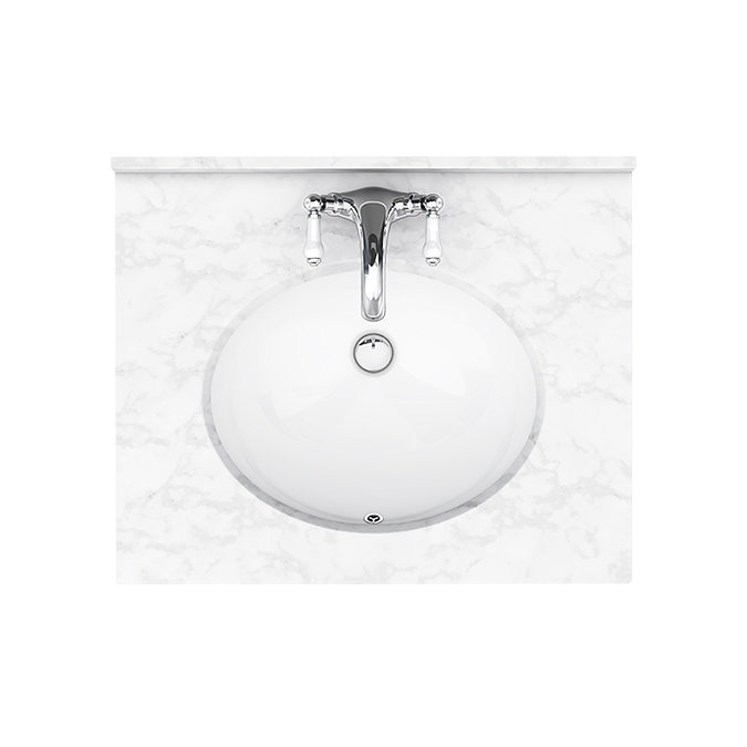 Trafalgar Grey Vanity Unit with White Marble Basin Top + Toilet Unit Pack Feature Large Image