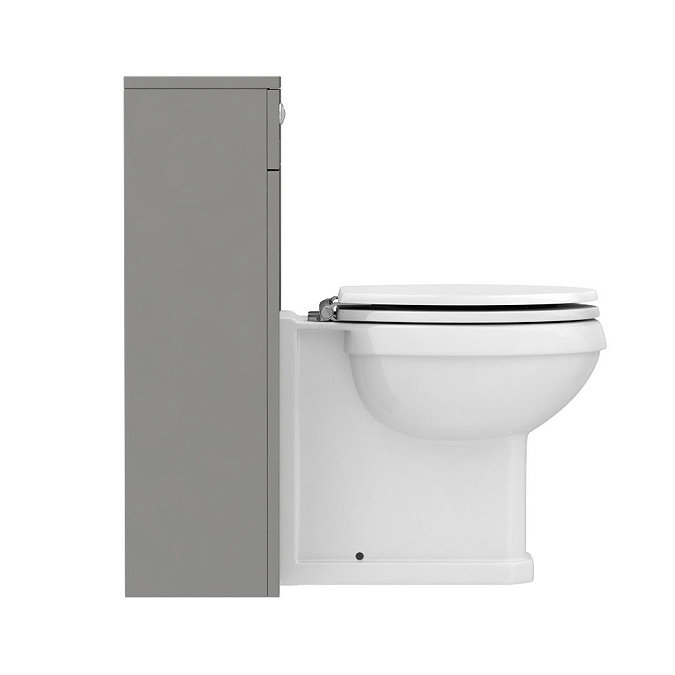 Trafalgar Grey Vanity Unit with White Marble Basin Top + Toilet Unit Pack In Bathroom Large Image
