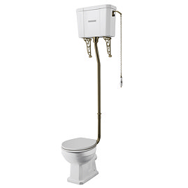Trafalgar High Level Toilet (Antique Brass) Excludes Seat