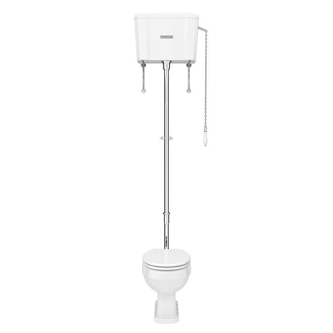 Trafalgar High Level Toilet - Excludes Seat - Chrome