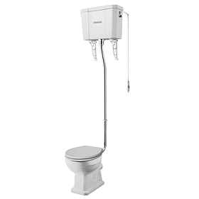 Trafalgar Traditional High Level Pan, Cistern & Flush Pipe Kit - Excludes Seat - Chrome