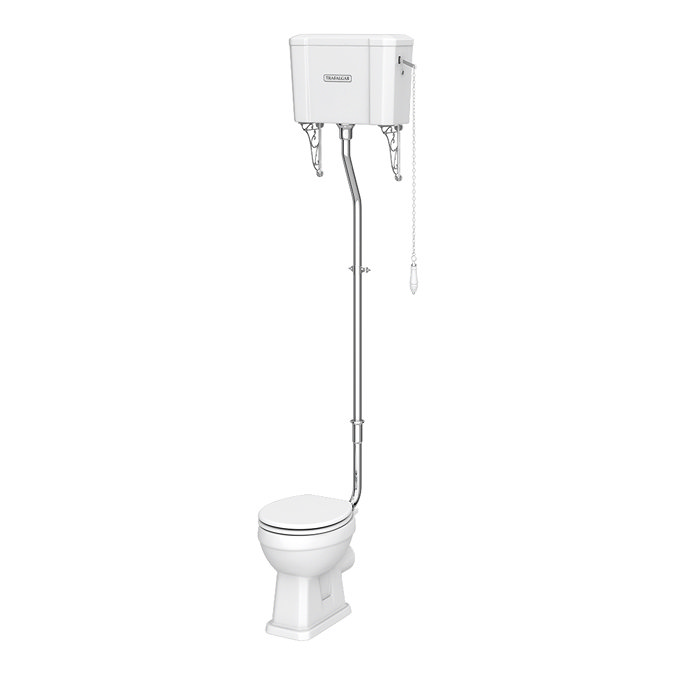 Trafalgar High Level Toilet (Chrome) Excludes Seat