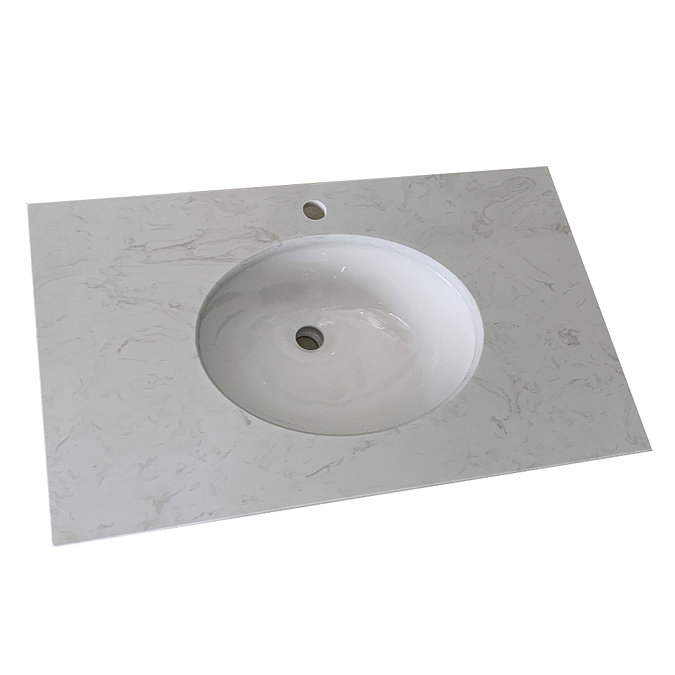 Trafalgar Insert Basin with Marble Effect Worktop (810 x 500mm - 1 Tap Hole)